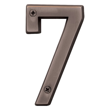 Hy-Ko 4In Old World Bronze Number 7, 3PK A30947